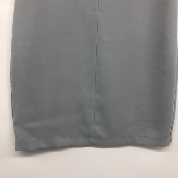BCBGMaxAzria Alysha Slate Blue Grey Cowl Sleeve Mini Sheath Dress size 2 - Picture 8 of 16